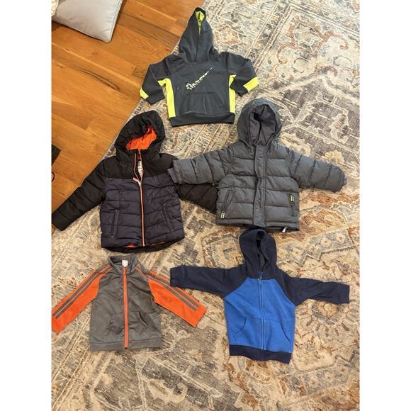 Lot of 9 Boys Jackets and Hoodies, all sized 18M to 3T, Assorted Brands - Picture 1 of 2